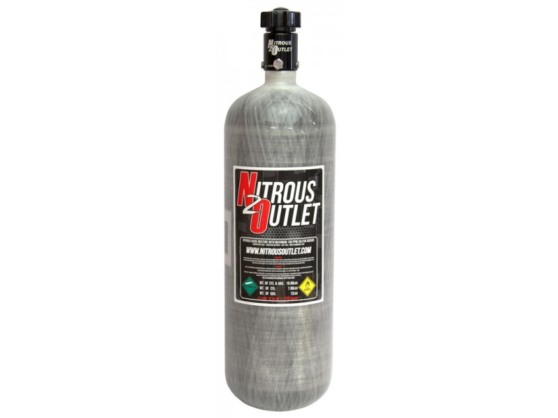 Nitrous Outlet Carbon Fiber Bottle w/High Flow Valve - 12lb