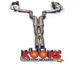 2008+ Dodge Challenger SRT8 Kooks 3" Exhaust System w/Xpipe & Mufflers - Use with 3"x3" Connection Pipes