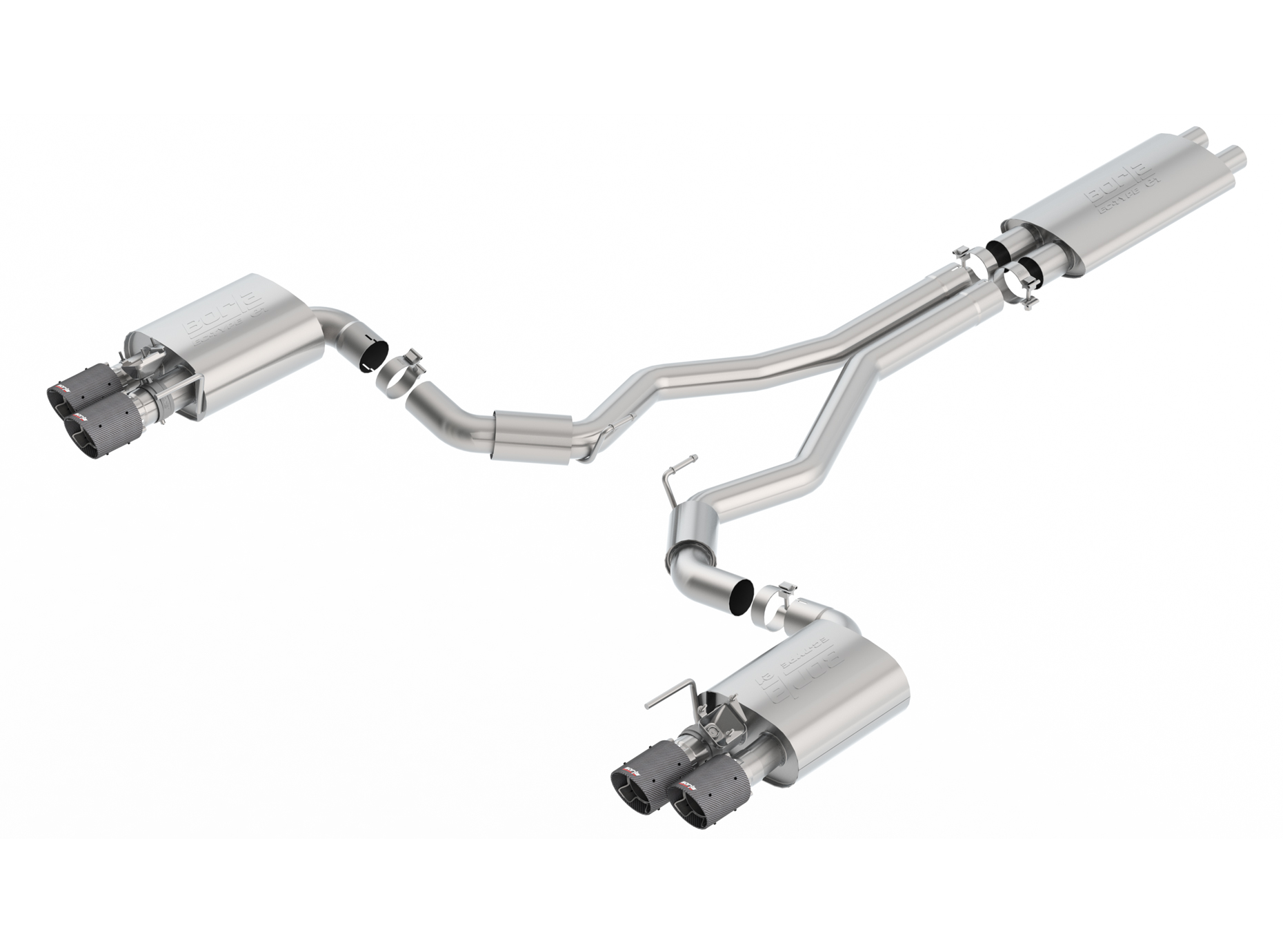 2018-2020 Ford Mustang GT Borla ECE Approved Cat-Back Exhaust System w/Active Valves