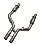 2005-2010 Ford Mustang GT 4.6L Kooks 3" x 2 1/2" Catted H-Pipe (Use with Kooks Headers)