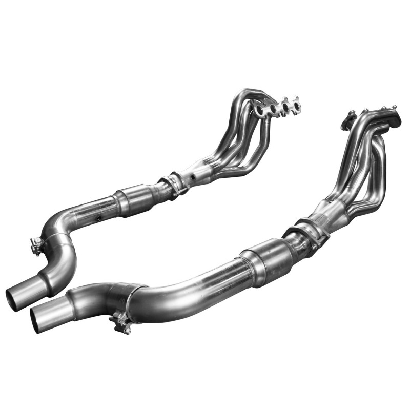 2015+ Ford Mustang GT 5.0L V8 Kooks 2" x 3" Stainless Steel Long Tube Header w/ GREEN Catted Connection Pipes