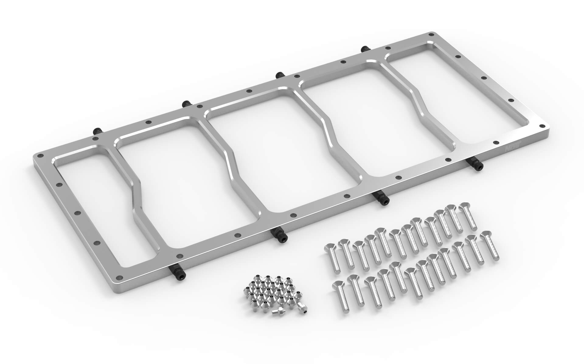 NOS Dry Nitrous Plate for Sniper EFI Fabricated Race Series LS Intake Manifolds-Silver