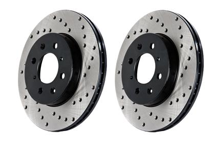 2005+ Ford Mustang Stoptech Drilled Sportstop Rotor - Rear Left