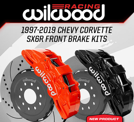 2005-2013 C6 Corvette Wilwood SX6R Front 14" GRP Brake Kit w/Slotted & Drilled Rotors - Red