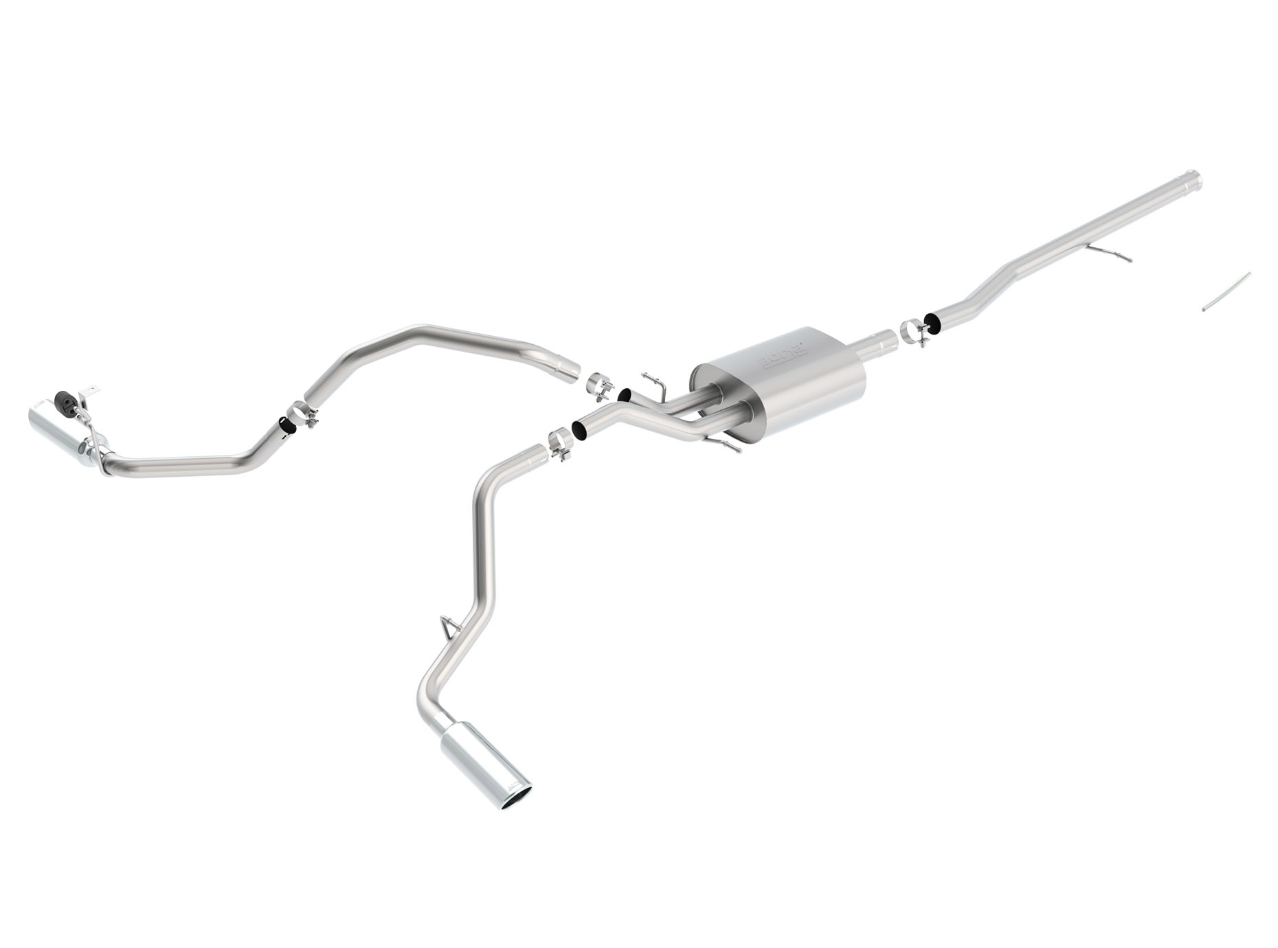 2014-2018 Chevy/GMC 1500 Borla S-Type Catback Exhaust System w/Rear Side Exit Tips - Ext. Cab/Std. Box & Crew Cab/Short Bed