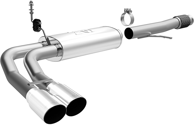 2014-2018 Chevy/GMC 1500 Magnaflow 3" Catback Exhaust System w/Side Exit Before Passenger Tire - Dual Polished Tips - CC/EC Std.