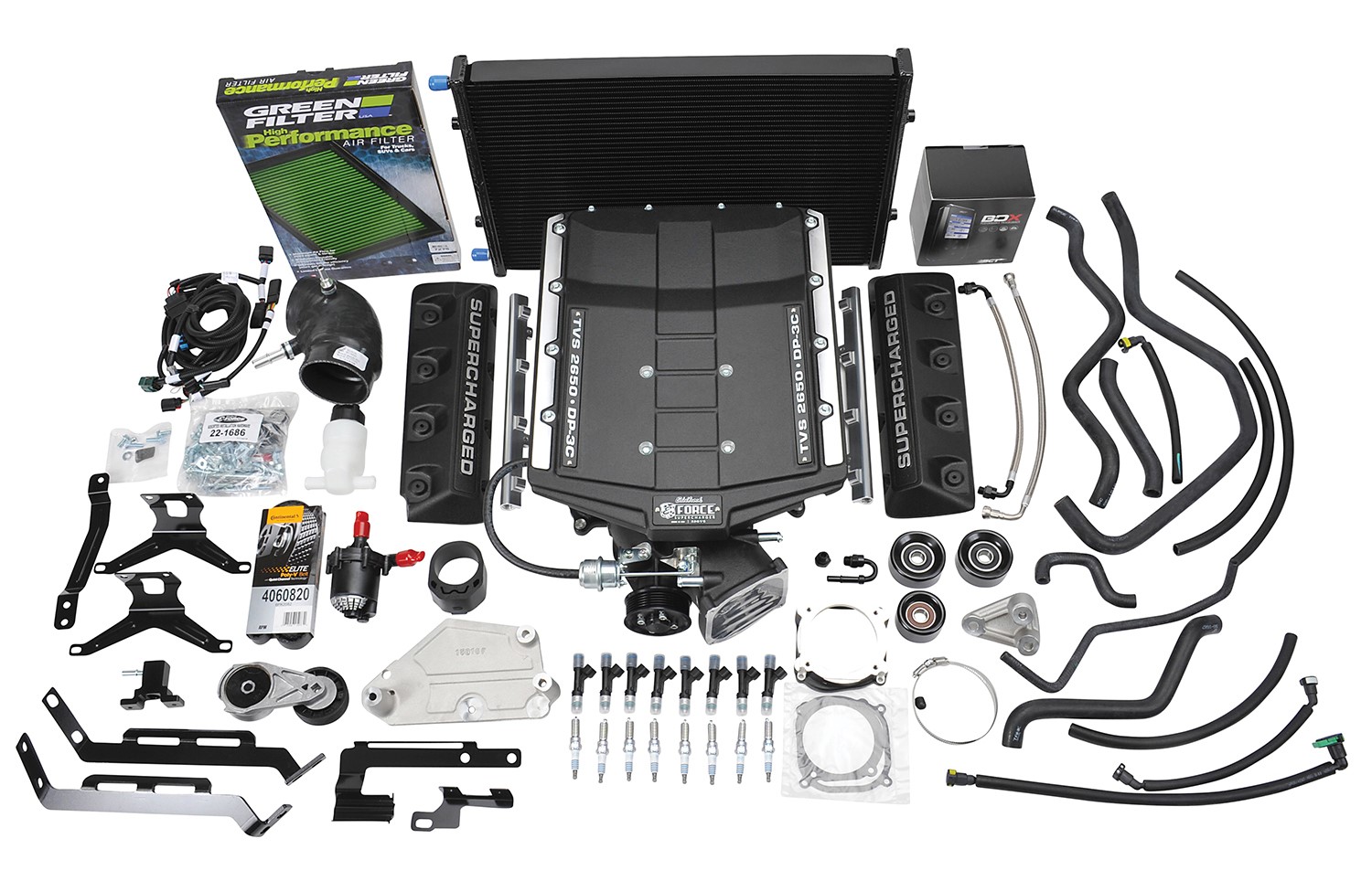 2015-2017 Ford Mustang GT 5.0L V8 Edelbrock Stage 1 E-Force Supercharger Kit w/Tuner