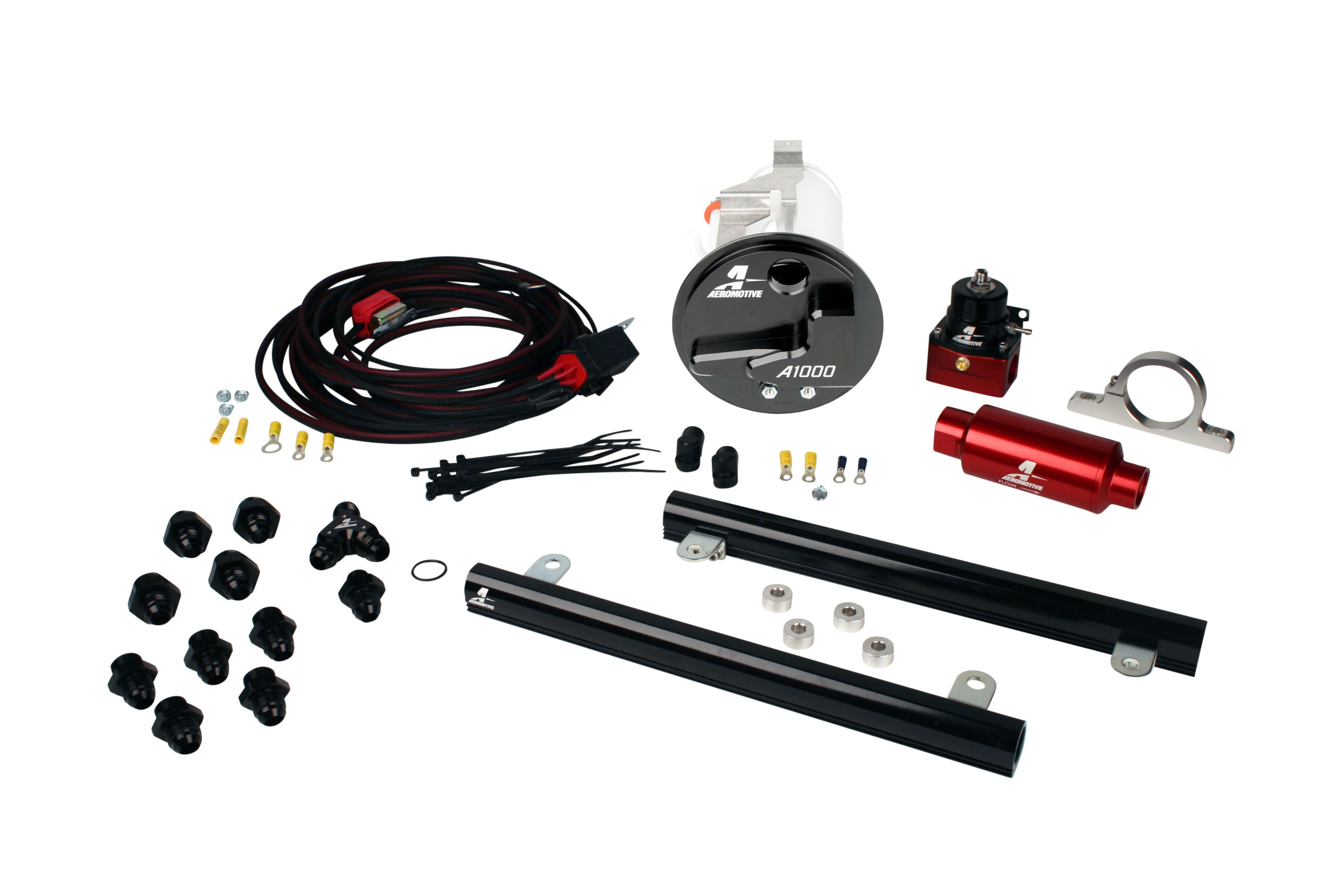 2005-2009 Ford Mustang GT Aeromotive Stealth A1000 Race Fuel System w/5.4L 4-V Fuel Rails Coyote Swap