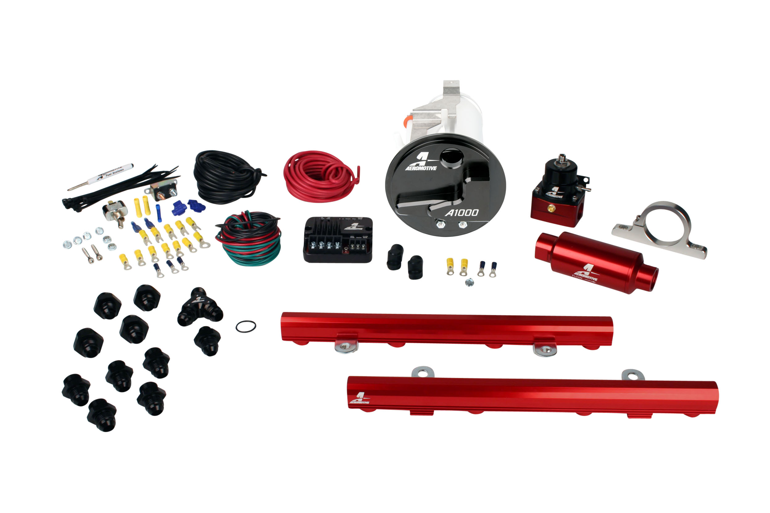 2005-2009 Ford Mustang GT Aeromotive Stealth A1000 Street Fuel System w/5.0L 4-V Fuel Rails Coyote Swap