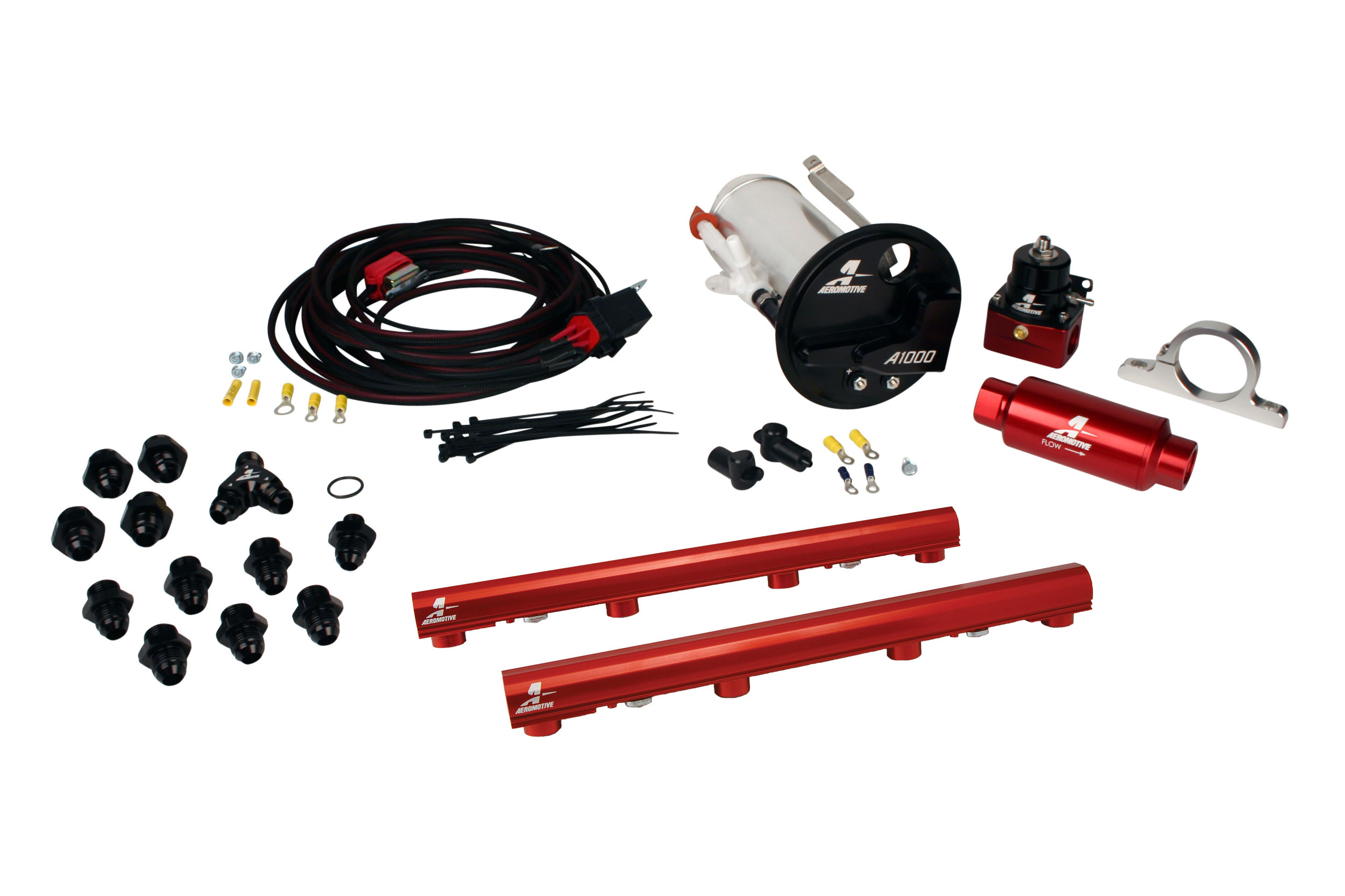 2007-2012 Ford Mustang Shelby GT500 Aeromotive Stealth A1000 Race Fuel System w/4.6L 3-V Fuel Rails