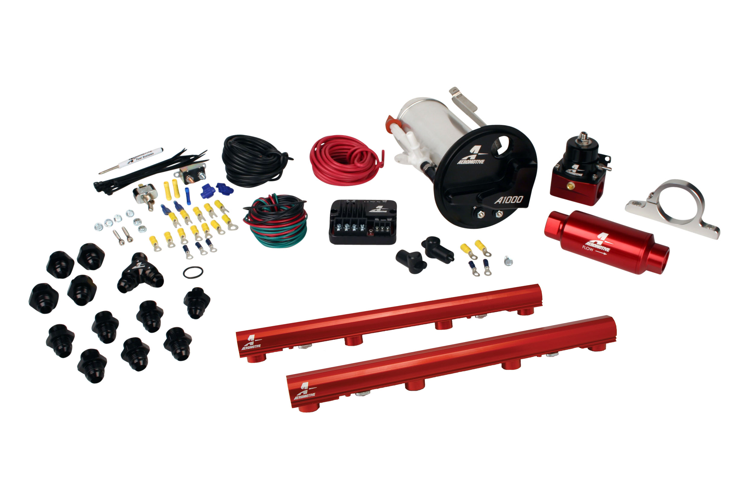 2007-2012 Ford Mustang Shelby GT500 Aeromotive Stealth A1000 Street Fuel System w/4.6L 3-V Fuel Rails
