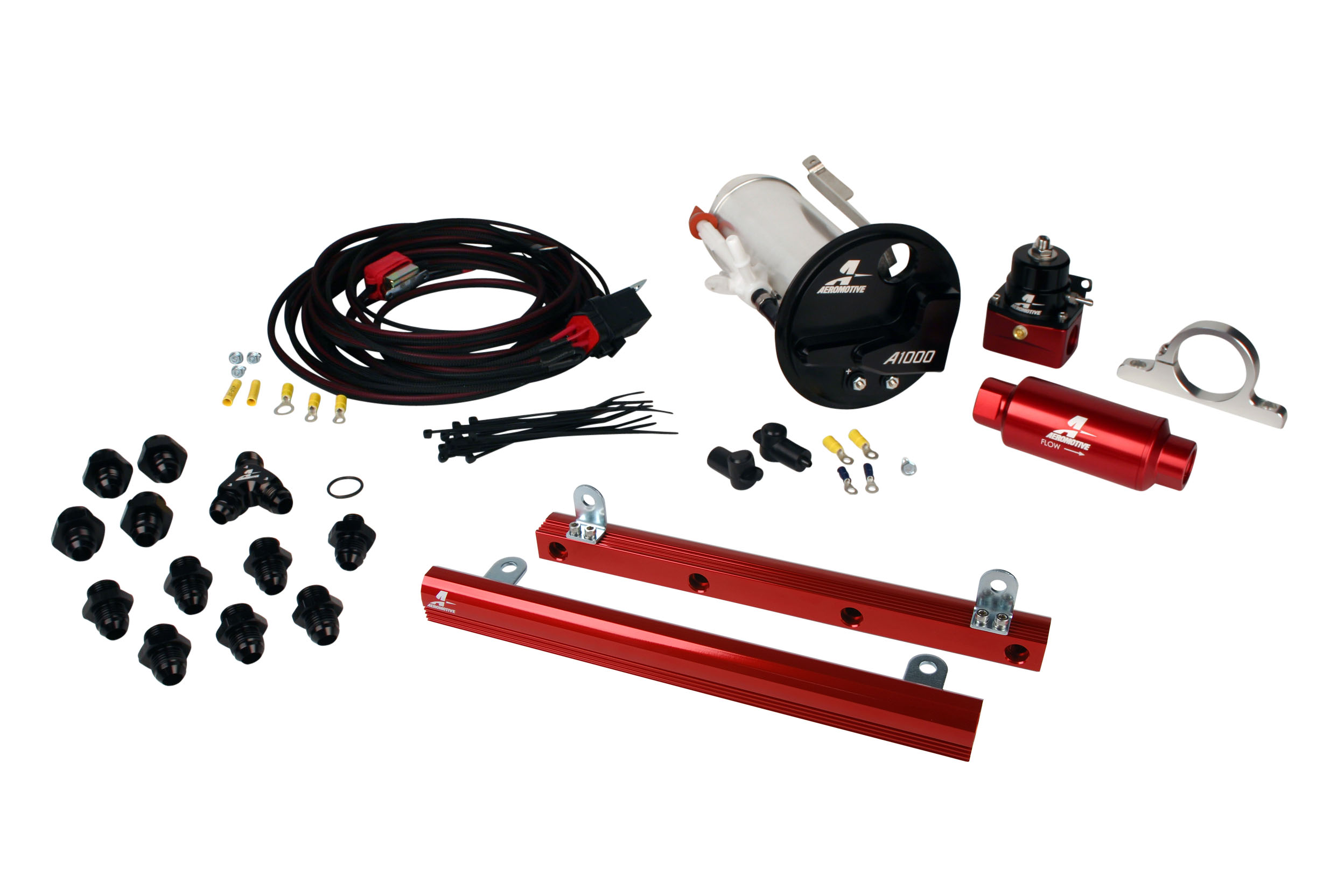 2007-2012 Ford Mustang Shelby GT500 Aeromotive Stealth A1000 Race Fuel System w/5.4L 4-V Fuel Rails