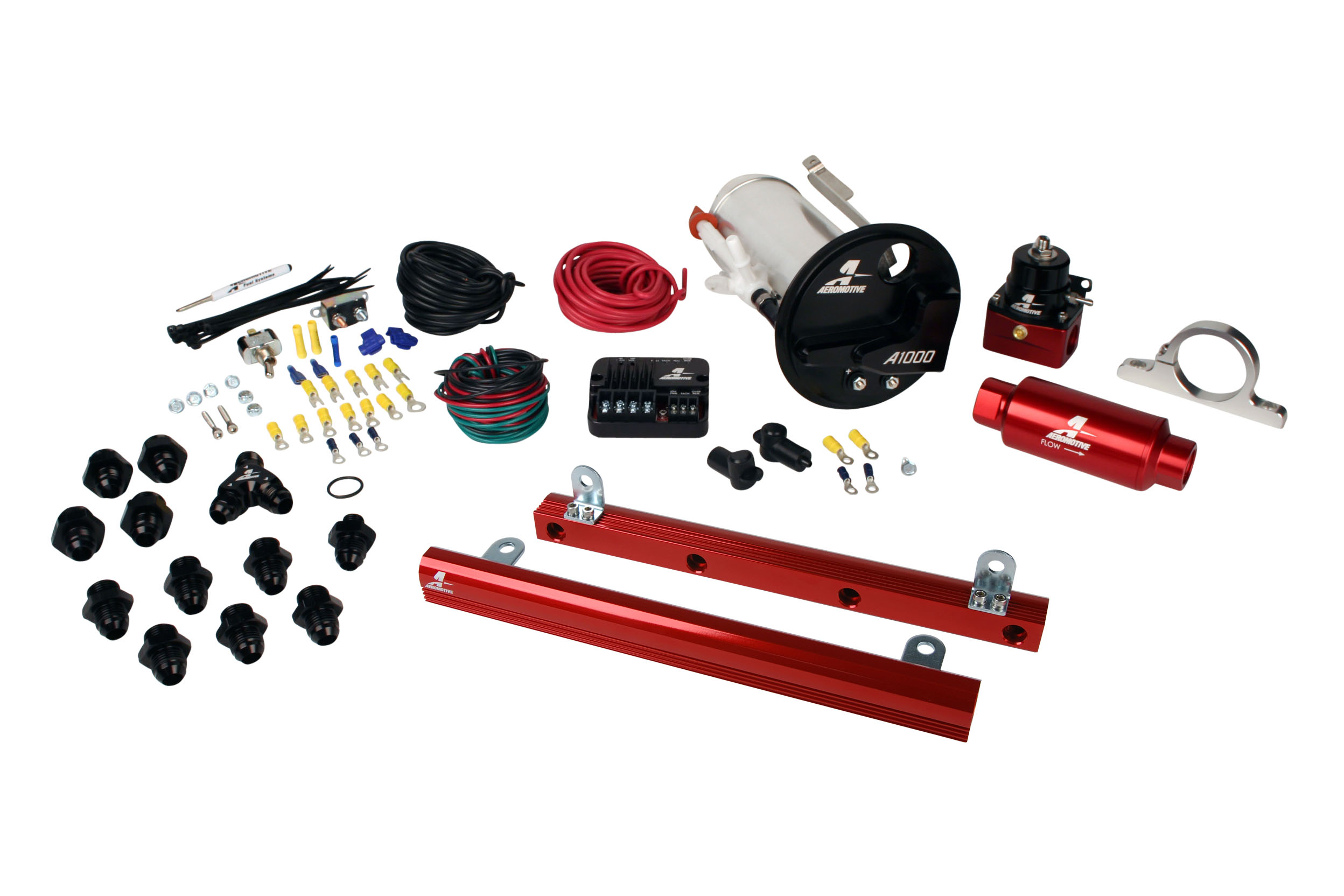 2007-2012 Ford Mustang Shelby GT500 Aeromotive Stealth A1000 Street Fuel System w/5.4L CJ Fuel Rails