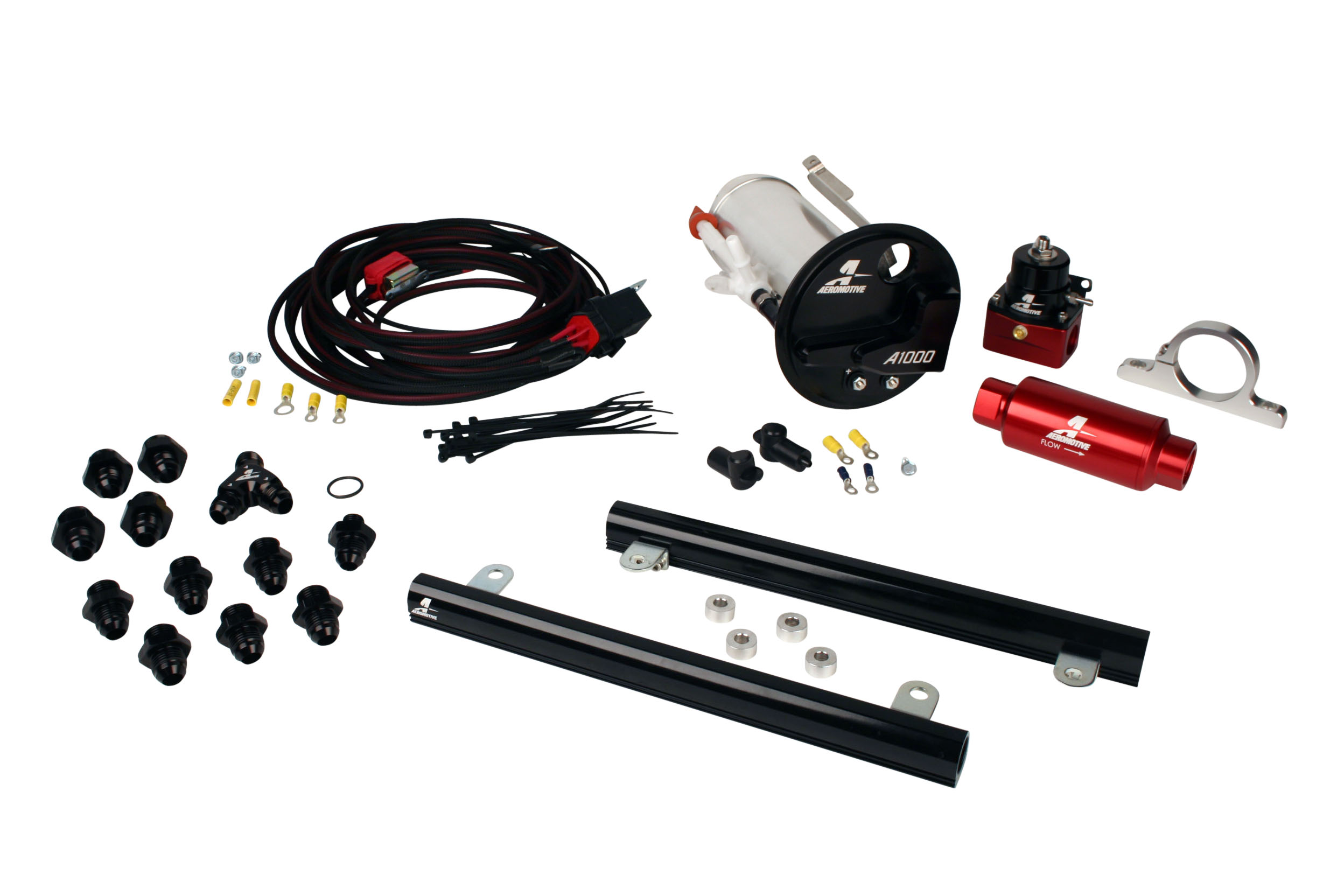 2007-2012 Ford Mustang Shelby GT500 Aeromotive Stealth A1000 Race Fuel System w/5.4L CJ Fuel Rails