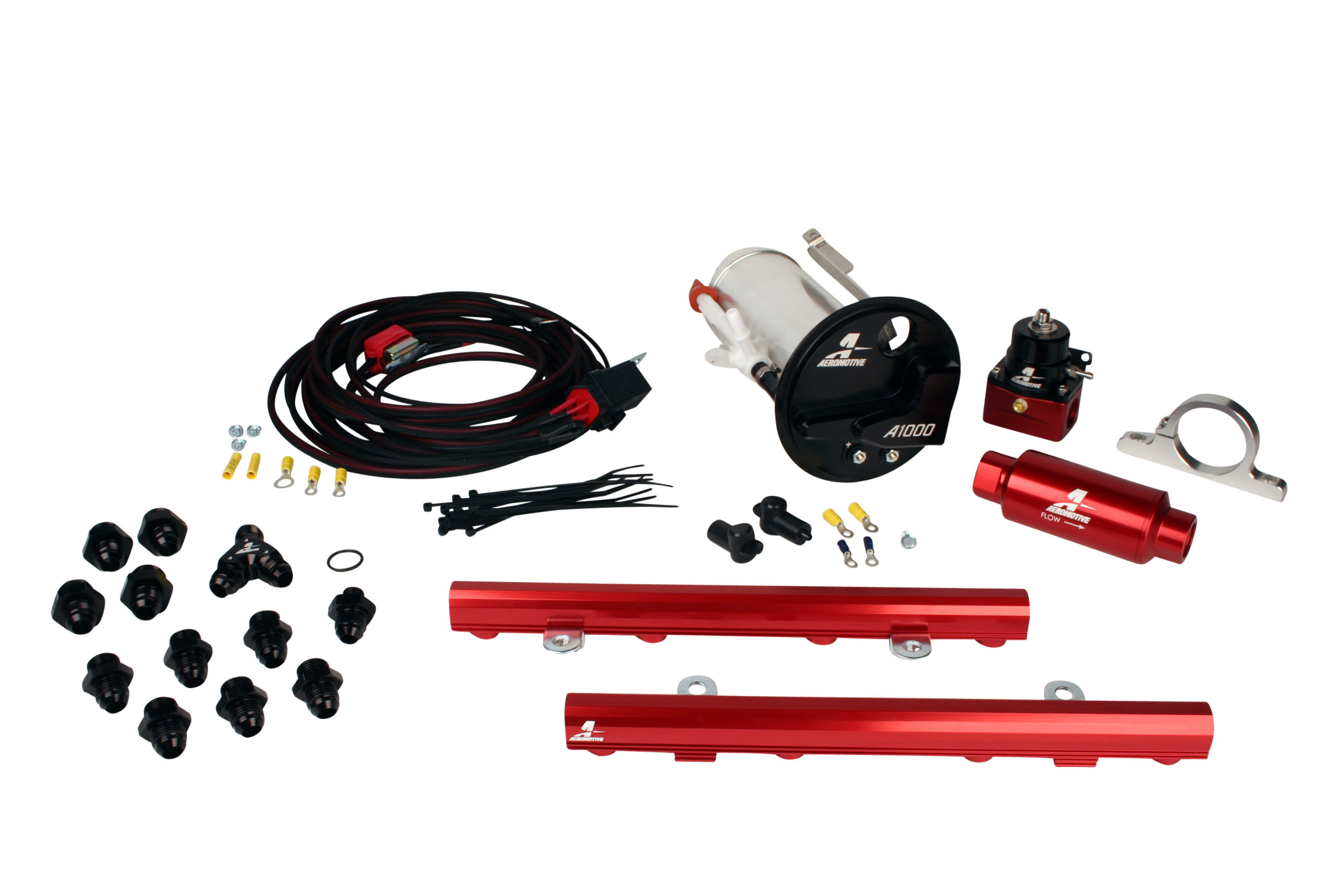2007-2012 Ford Mustang Shelby GT500 Aeromotive Stealth A1000 Race Fuel System w/5.0L 4-V Fuel Rails
