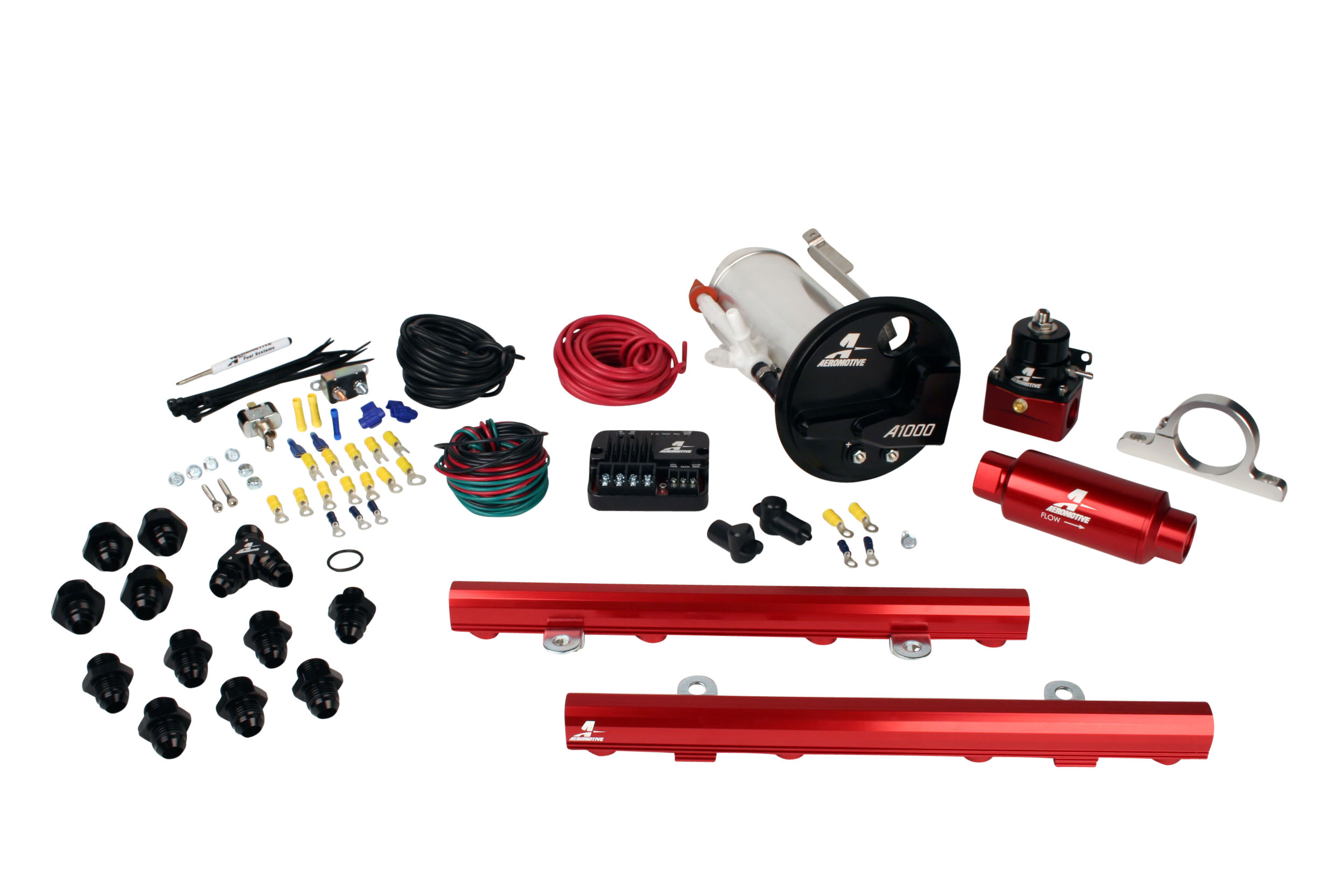 2007-2012 Ford Mustang Shelby GT500 Aeromotive Stealth A1000 Street Fuel System w/5.0L 4-V Fuel Rails