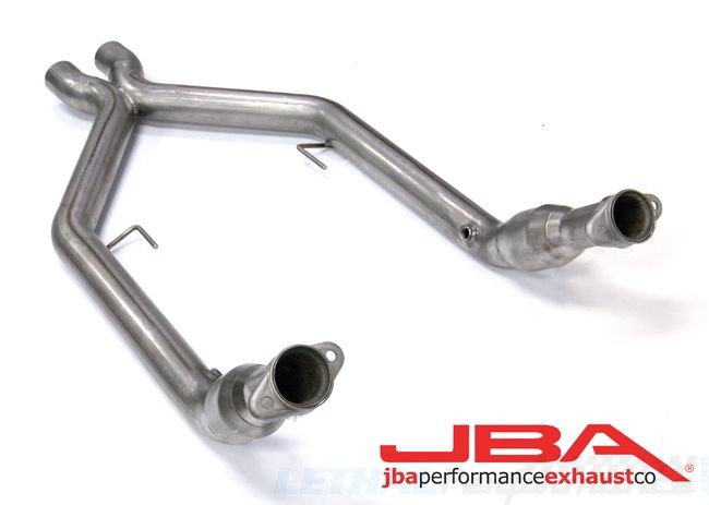 2007-10 Ford Mustang Shelby GT500 JBA Performance 2.5-3" Stainless Steel Off Road Mid Xpipe - For use with Factory Manifolds