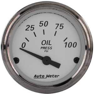 Auto Meter American Platinum Series 2 1/16" Short Sweep Oil Pressure Gauge - 0-100 PSI
