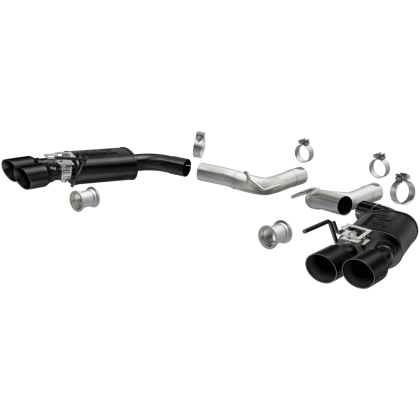 2018+ Ford Mustang GT 5.0L V8 Magnaflow Dual Competition Axlebach Exhaust System w/4" Quad Black Tips
