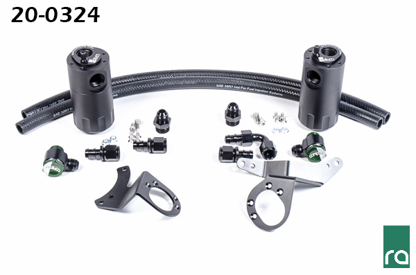 2011-2014 Ford Mustang GT Radium Engineering Dual Catch Can Kit