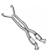 1997-2004 C5 Corvette Kooks 3" x 3" GREEN Catted Stainless X-Pipe (For use w/Kooks Headers)