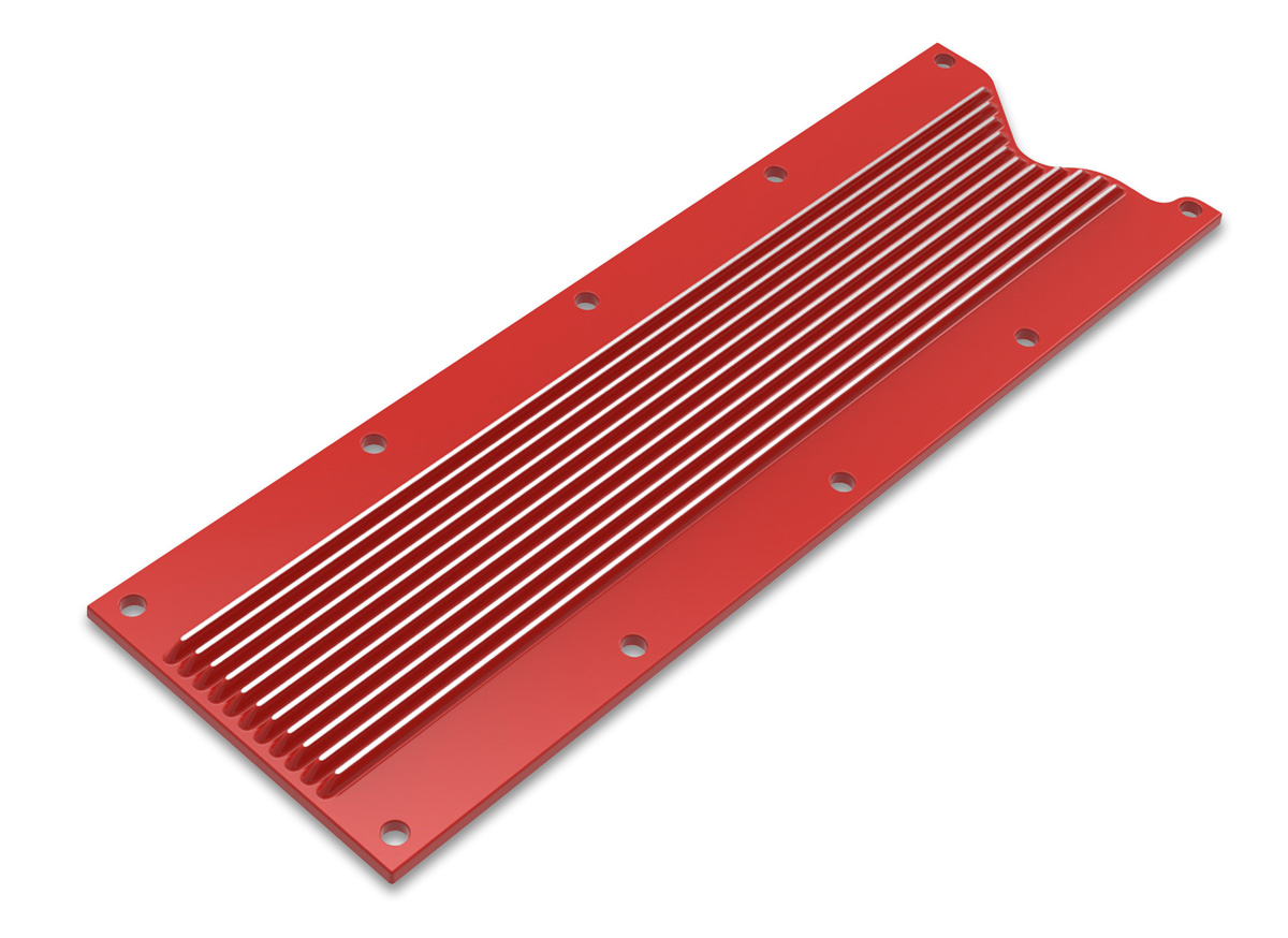 LS1/LS6 Holley Finned Valley Cover - Gloss Red Finish