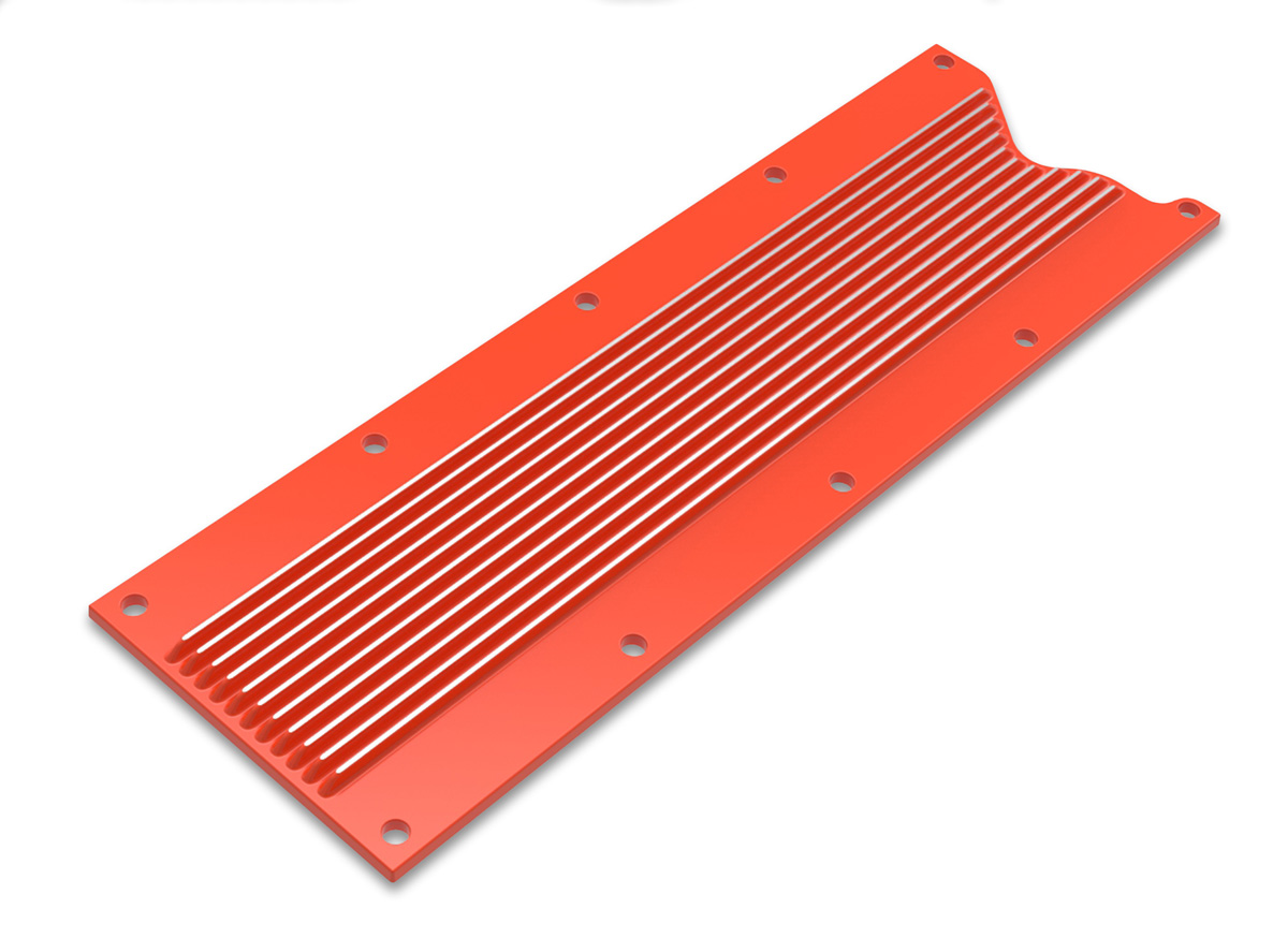 LS1/LS6 Holley Finned Valley Cover - Orange Finish
