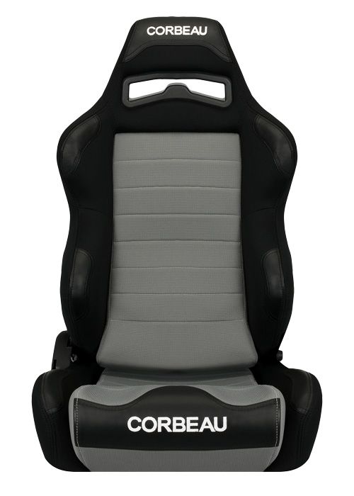 Corbeau LG1 Seats - Black/Grey Microsuede