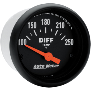 Auto Meter Z Series Short Sweep 2 1/16" Differential Temperature Gauge - 100-250 Degrees F