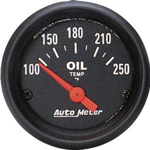 Auto Meter Z Series Short Sweep 2 1/16" Oil Temperature Gauge - 100-250 Degrees F