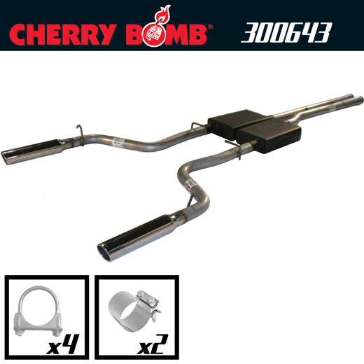 2005-2010 Dodge Charger RT 5.7L V8 Cherry Bomb Dual Vortex Catback Exhaust System