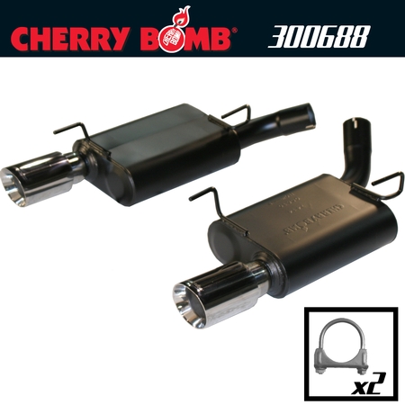 2010 Ford Mustang GT V8 Cherry Bomb Dual Vortex Axleback Exhaust System