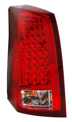 2004-07 Cadillac CTS-V Anzo Rear LED Tail Lights - Red/Clear Lens w/Chrome Housing
