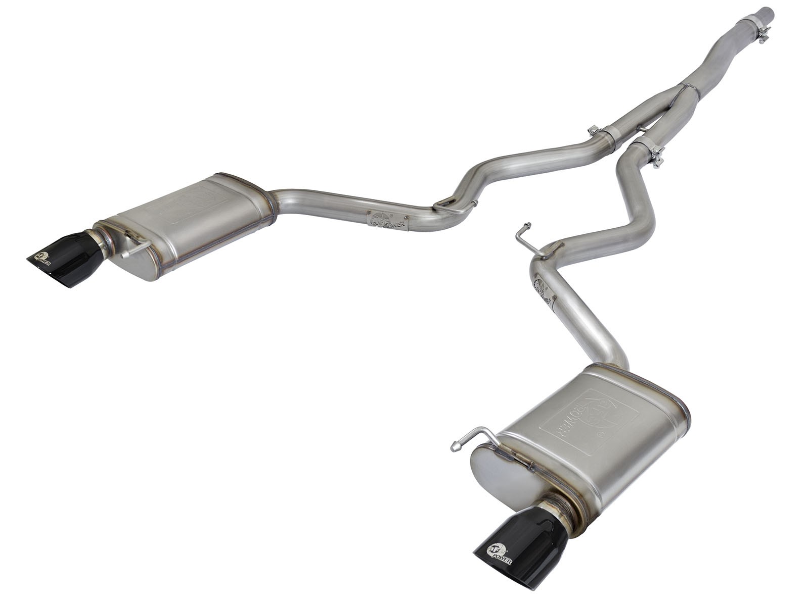 2015+ Ford Mustang 2.3L I4 aFe Power MACH Force-Xp 3" to 2-1/2" 304 Stainless Steel Cat-Back Exhaust System w/Black Tips