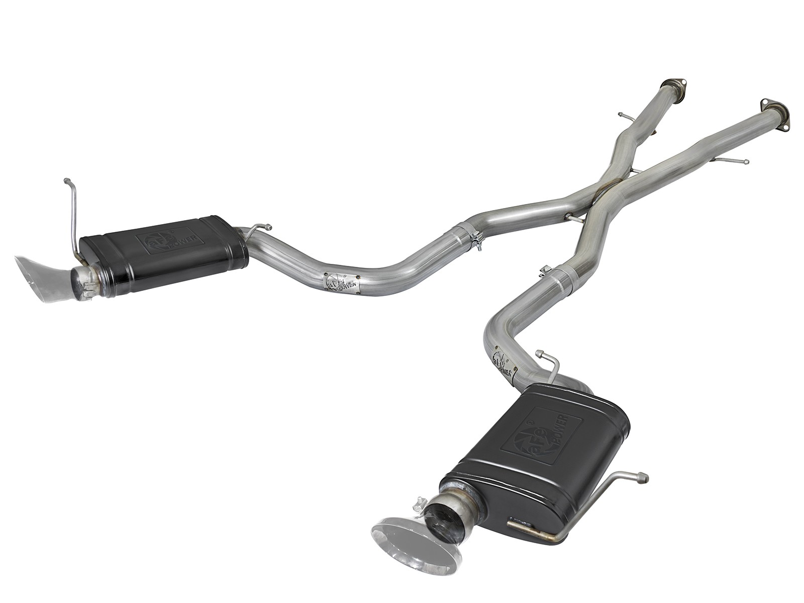 2012-2019 Jeep SRT8 6.4/6.2L aFe Power MACH Force-Xp 3" 304 Stainless Steel Cat-Back Exhaust System w/ High Temp Black Mufflers