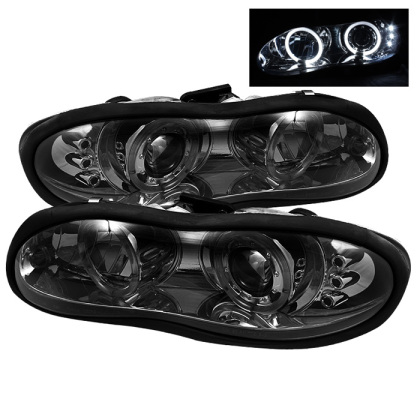 98-02 Camaro Spyder Projector Headlights w/Halo LED & Smoke Lense