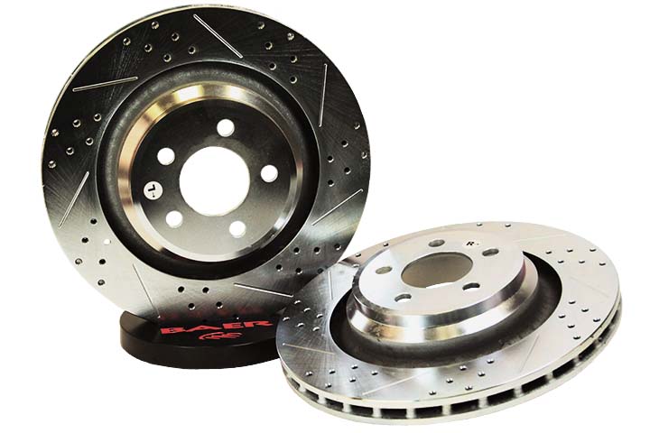 2006-2014 Dodge Challenger/Charger RT Baer Sport 12.59" 1 Piece Rear Zinc Rotors - Drilled/Slotted
