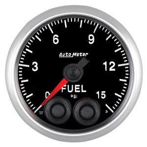Autometer Elite Series 2 1/16" Fuel Pressure Gauge Peak & Warn w/Electronic Control (0-15psi)