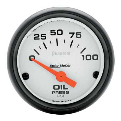 Auto Meter Phantom Electric Oil Pressure 0-100 PSI