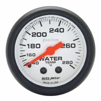 Auto Meter Phantom Mechanical Water Temperature 140-280F