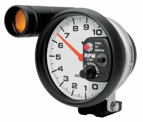 Auto Meter Phantom 5" 10,000 RPM Shift Light Tachometer