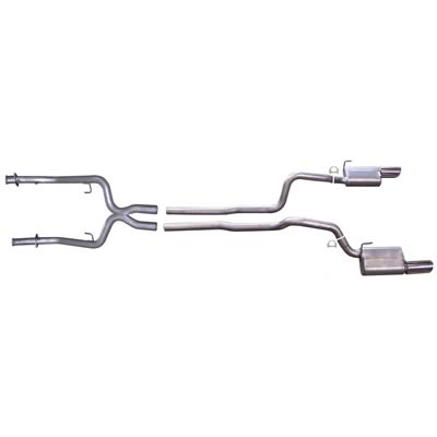 2005-2010 Ford Mustang GT Gibson Performance Aluminized Catback Exhaust System w/Xpipe