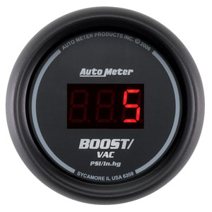 Autometer Digital Series 2 1/16" Vacuum/Boost Gauge (30 In Hg.-Vac./30 PSI)- Black