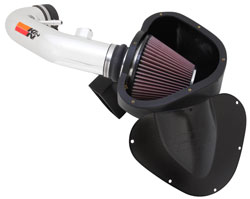 2011+ Ford Mustang GT 5.0L K&N Cold Air Intake w/Polished Tube & Red Filter (69 Series)