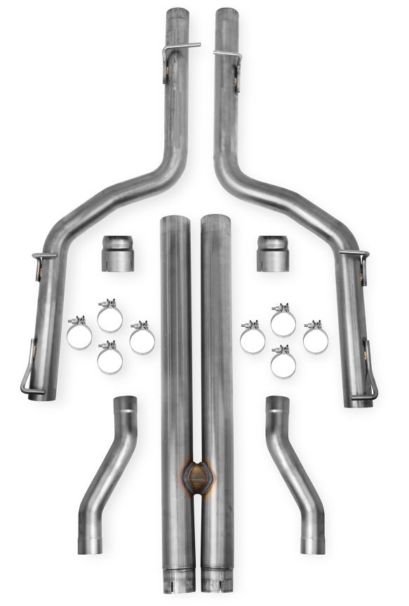 2009-2014 Dodge Challenger RT 5.7L Hooker Blackheart Catback Exhaust System w/H-Pipe & No Mufflers
