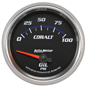 Auto Meter Cobalt Series Short Sweep 2 5/8" Oil Pressure Gauge - 0-100 PSI