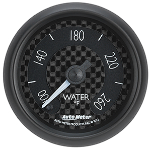 Auto Meter GT Series 2 1/16" Water Temp Gauge - 100 - 260 deg. F