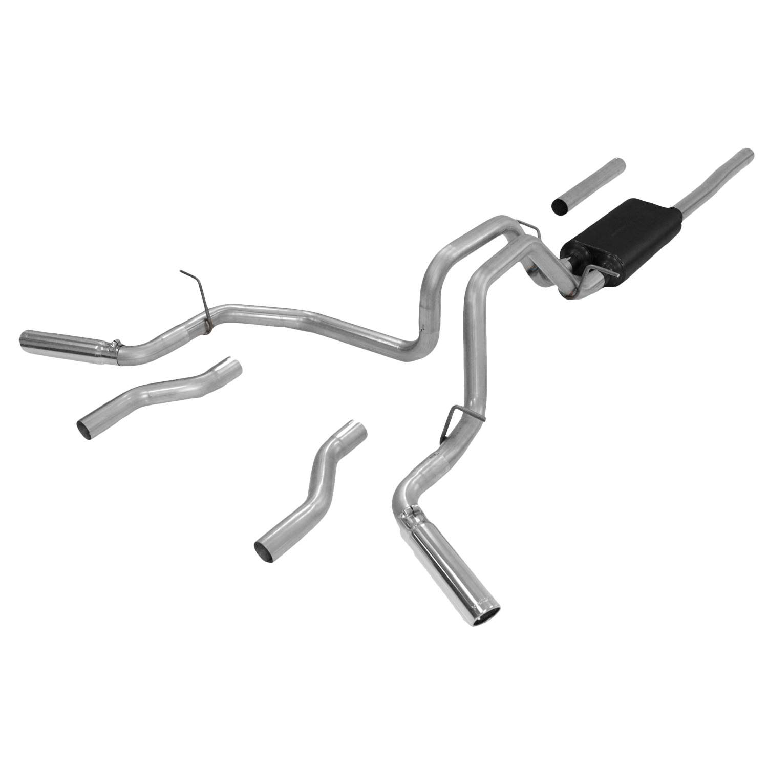 2007-2013 Chevy/GMC 1500 Flowmaster 409S Force II Catback Exhaust w/Dual-Rear Side Exit  - Ext. Cab/Std. Box & Crew Cab/Short Be