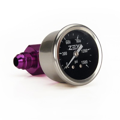 ZEX -6AN Liquid Filled Pressure Gauge Kit