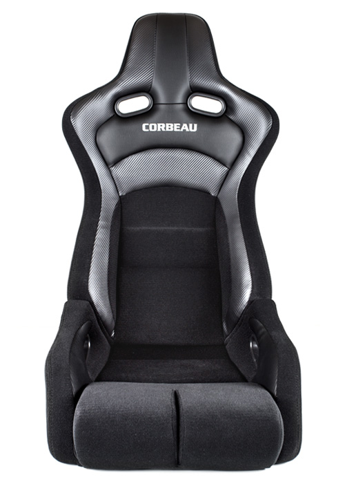 Corbeau Sportline RRB Seats - Black Cloth/Carbon Vinyl